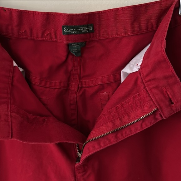 Lauren Jeans Company Ralph Lauren Red Cropped Jeans Size 14 - Picture 8 of 12